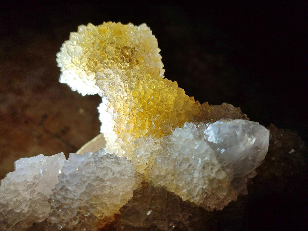 Natural Drusy Fairy Spirit Quartz Clusters x 3 From Boekenhouthoek, South Africa - Toprock Gemstones and Minerals 