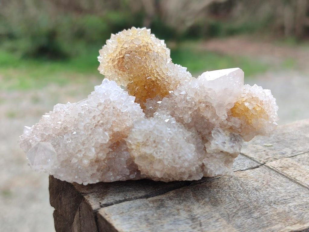Natural Drusy Fairy Spirit Quartz Clusters x 3 From Boekenhouthoek, South Africa - Toprock Gemstones and Minerals 
