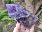 Polished Chevron Amethyst Display Crystals x 2 From Zambia - Toprock Gemstones and Minerals 