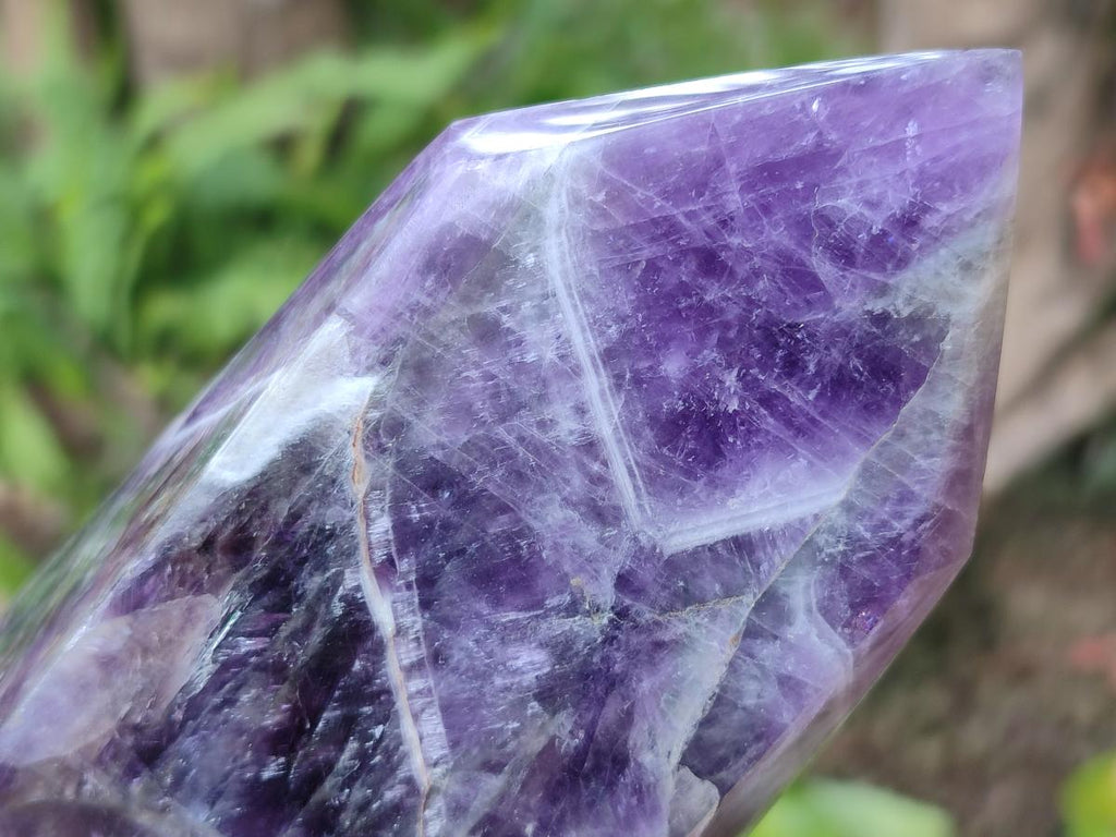 Polished Chevron Amethyst Display Crystals x 2 From Zambia - Toprock Gemstones and Minerals 