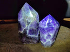 Polished Chevron Amethyst Display Crystals x 2 From Zambia - Toprock Gemstones and Minerals 