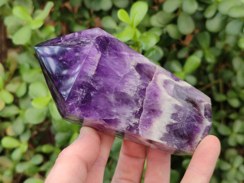 Polished Chevron Amethyst Display Crystals x 2 From Zambia - Toprock Gemstones and Minerals 