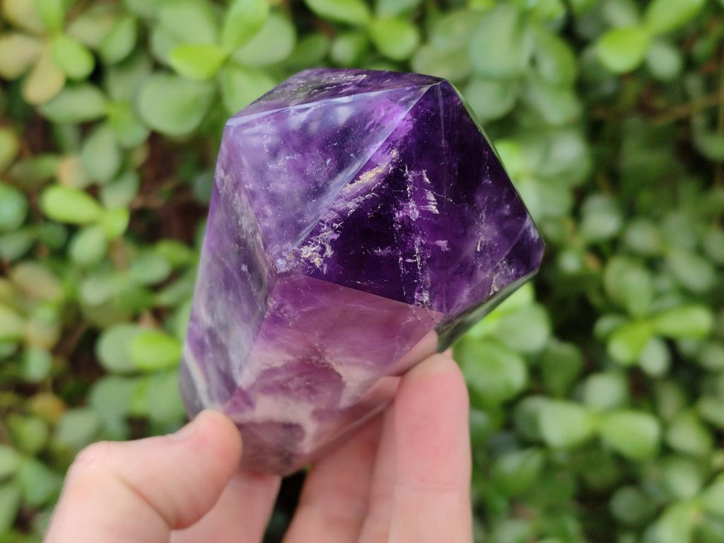 Polished Chevron Amethyst Display Crystals x 2 From Zambia - Toprock Gemstones and Minerals 