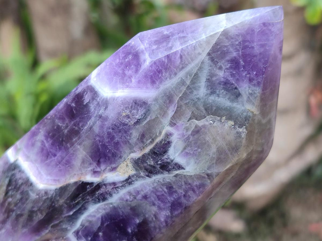 Polished Chevron Amethyst Display Crystals x 2 From Zambia - Toprock Gemstones and Minerals 