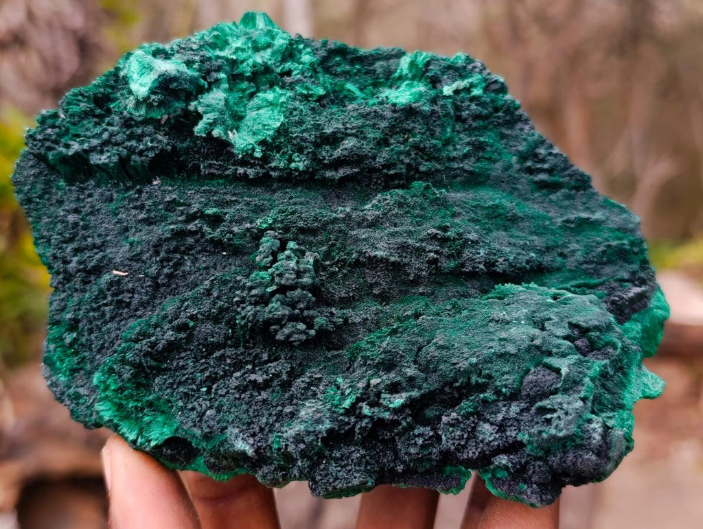 Natural Silky Malachite Specimens x 2 From Kasompe, Congo - Toprock Gemstones and Minerals 