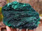 Natural Silky Malachite Specimens x 2 From Kasompe, Congo - Toprock Gemstones and Minerals 