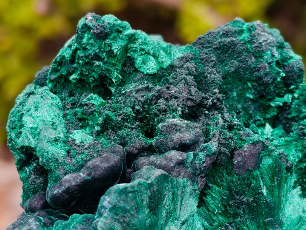 Natural Silky Malachite Specimens x 2 From Kasompe, Congo - Toprock Gemstones and Minerals 