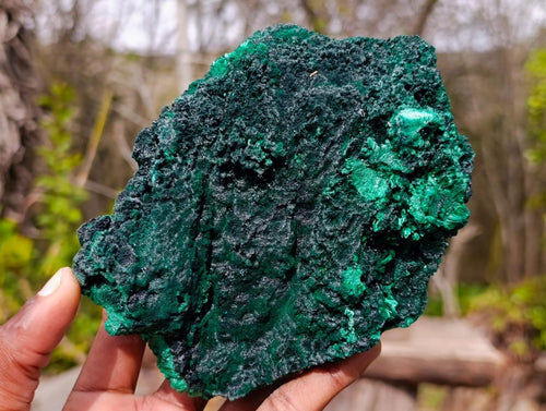 Natural Silky Malachite Specimens x 2 From Kasompe, Congo - Toprock Gemstones and Minerals 