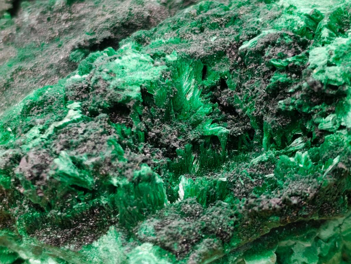 Natural Silky Malachite Specimens x 2 From Kasompe, Congo - Toprock Gemstones and Minerals 