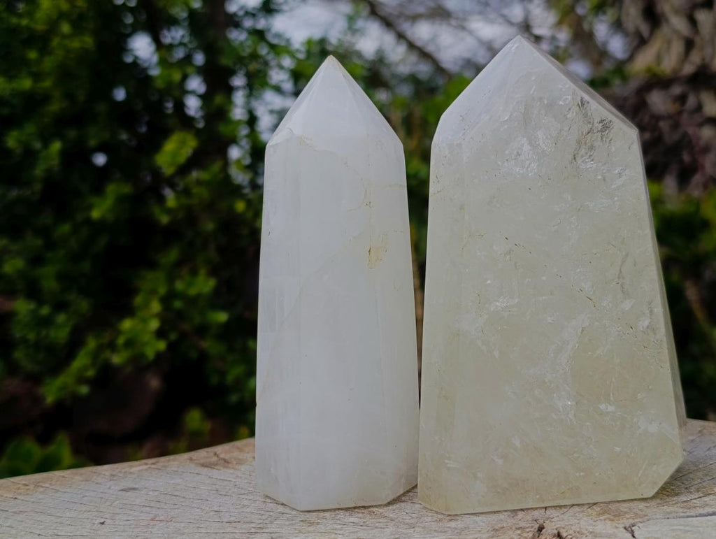 Polished Clear Quartz Crystals x 2 From Madagascar - Toprock Gemstones and Minerals 