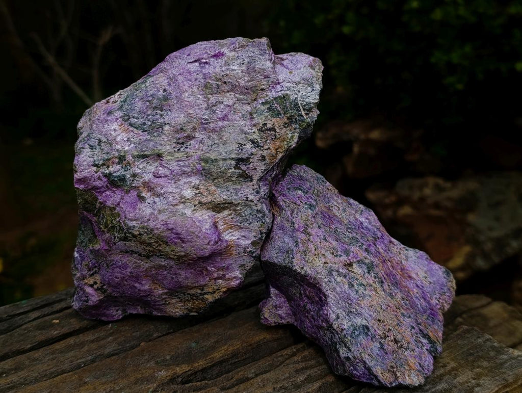 Natural Cobbed Stichtite Specimens x 4 From Barberton, South Africa - Toprock Gemstones and Minerals 