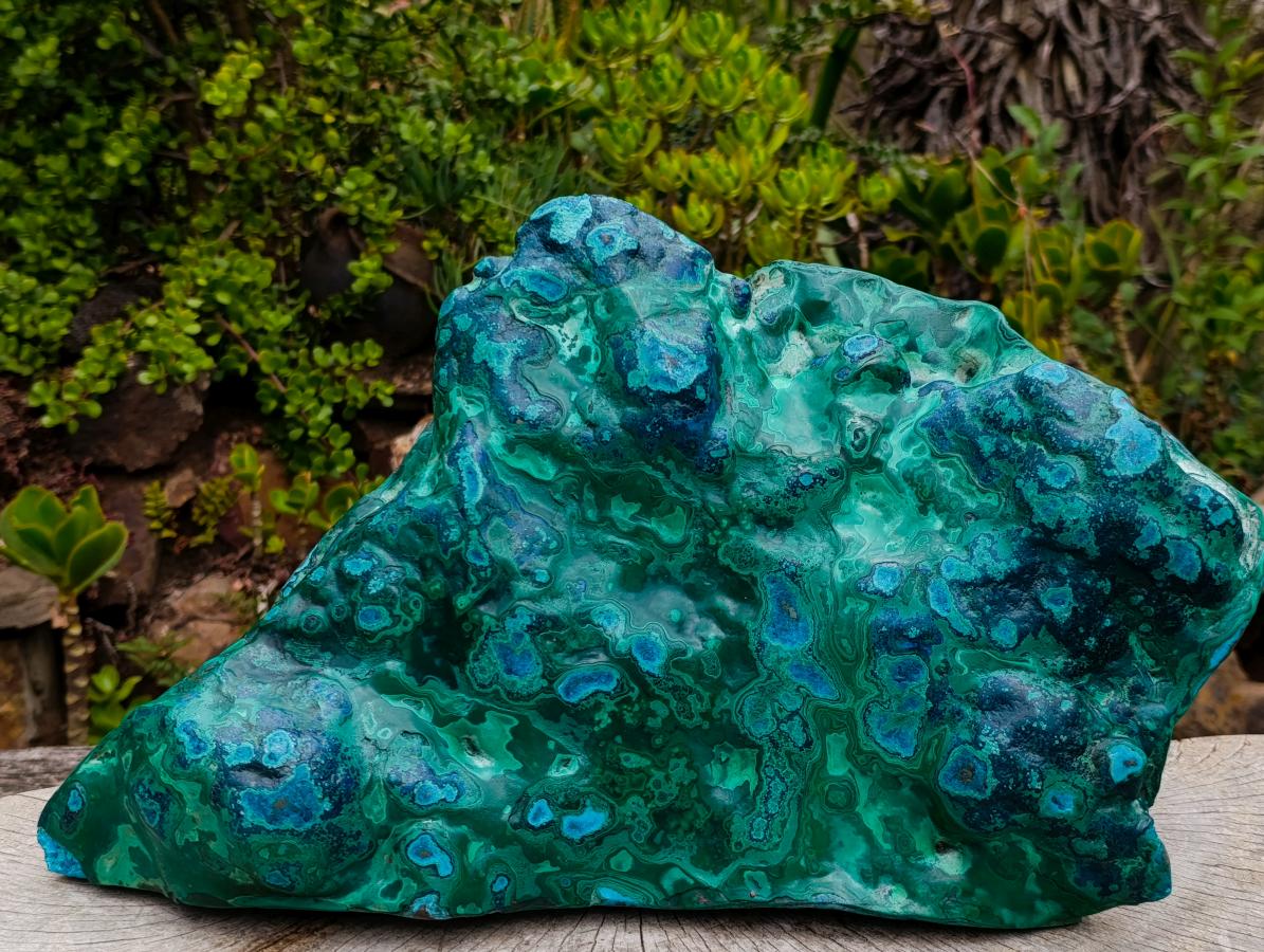 Polished XL Malacolla Standing Display Piece x 1 From Kulukuluku, Congo - Toprock Gemstones and Minerals 