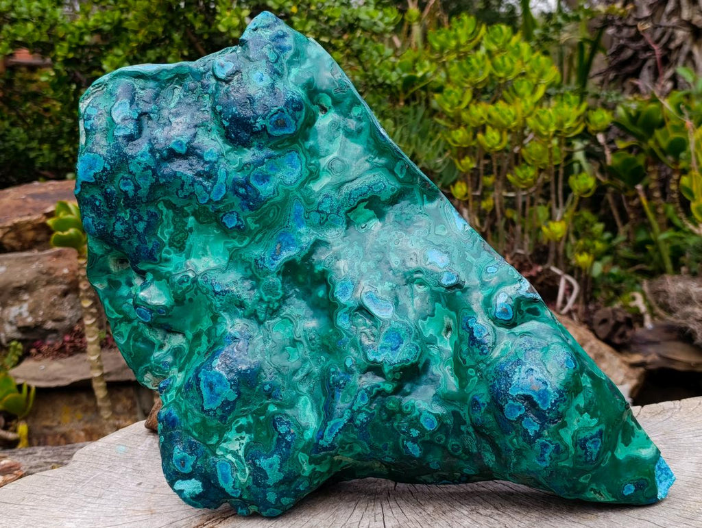 Polished XL Malacolla Standing Display Piece x 1 From Kulukuluku, Congo - Toprock Gemstones and Minerals 