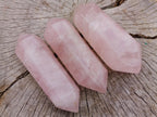 Polished Double Terminated Gemmy Rose Quartz Crystals x 6 From Madagascar - Toprock Gemstones and Minerals 