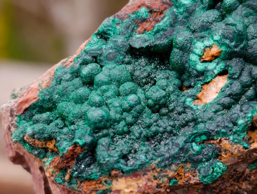 Natural Botryoidal Crystalline Malachite Specimens x 4 From Tenke Fungurume, Congo - Toprock Gemstones and Minerals 