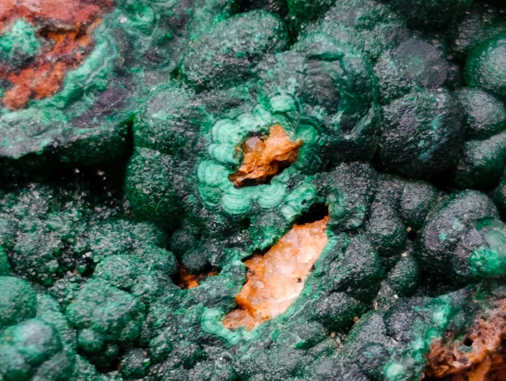 Natural Botryoidal Crystalline Malachite Specimens x 4 From Tenke Fungurume, Congo - Toprock Gemstones and Minerals 