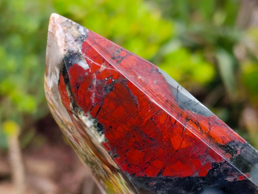Polished Bloodstone Display Crystals x 2 From Swaziland - Toprock Gemstones and Minerals 