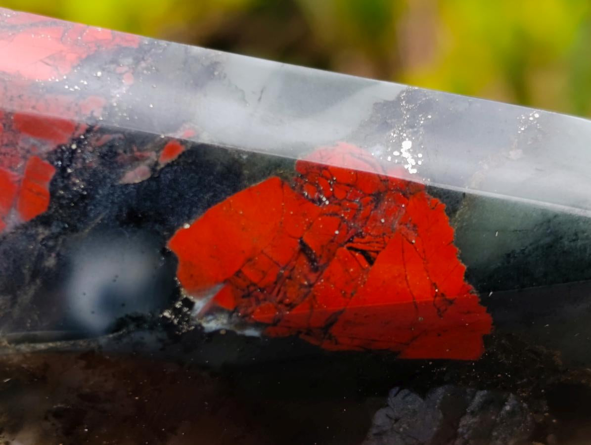 Polished Bloodstone Display Crystals x 2 From Swaziland - Toprock Gemstones and Minerals 