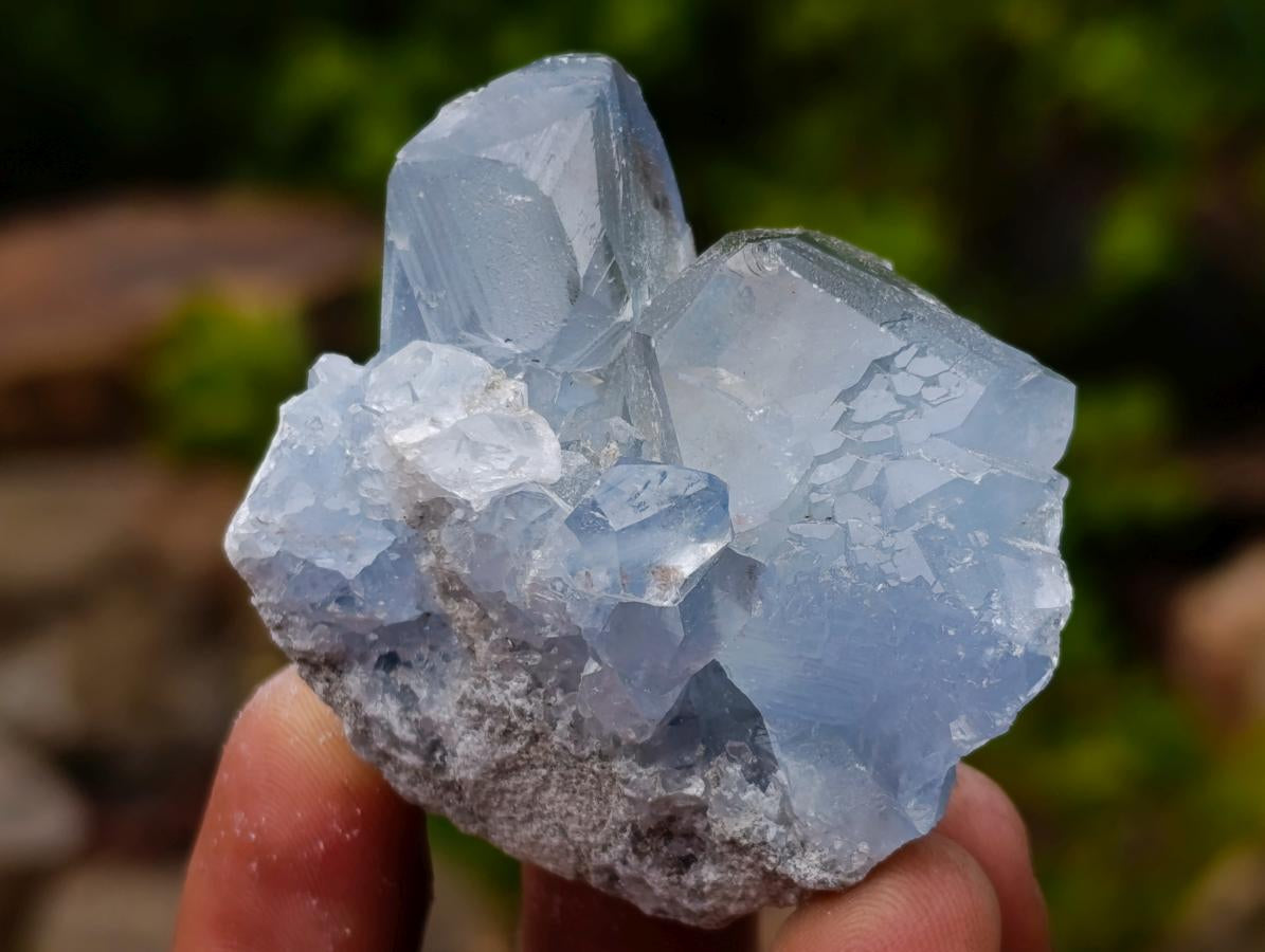 Natural Blue Celestite Specimens x 12 From Sakoany, Madagascar - Toprock Gemstones and Minerals 