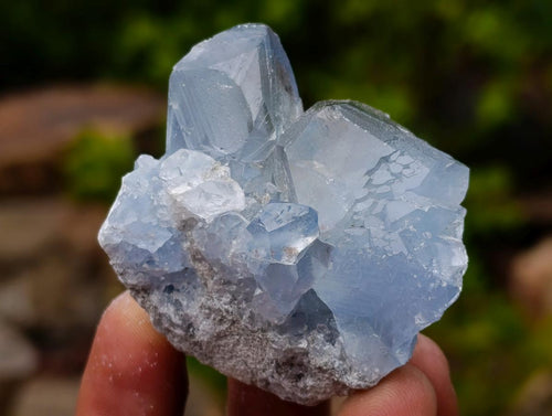 Natural Blue Celestite Specimens x 12 From Sakoany, Madagascar - Toprock Gemstones and Minerals 