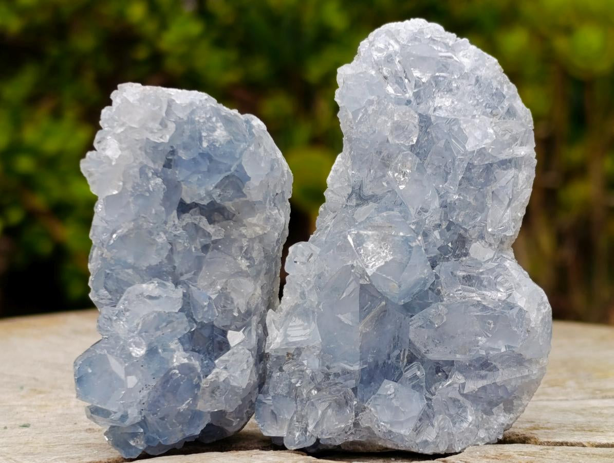 Natural Blue Celestite Specimens x 12 From Sakoany, Madagascar - Toprock Gemstones and Minerals 