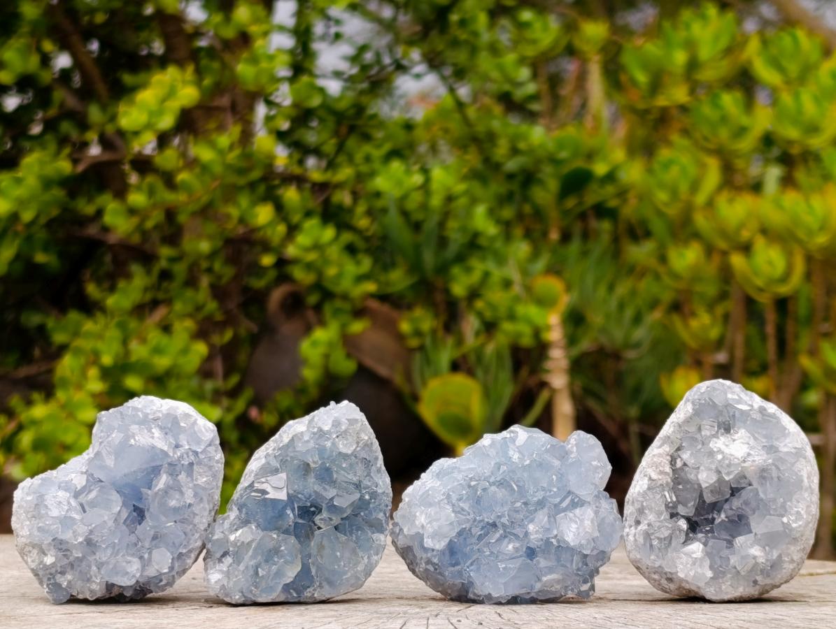 Natural Blue Celestite Specimens x 12 From Sakoany, Madagascar - Toprock Gemstones and Minerals 