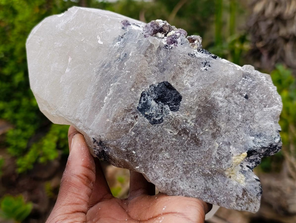 Natural Large Smokey Quartz Crystals with Associated Minerals x 2 From Erongo, Namibia - Toprock Gemstones and Minerals 