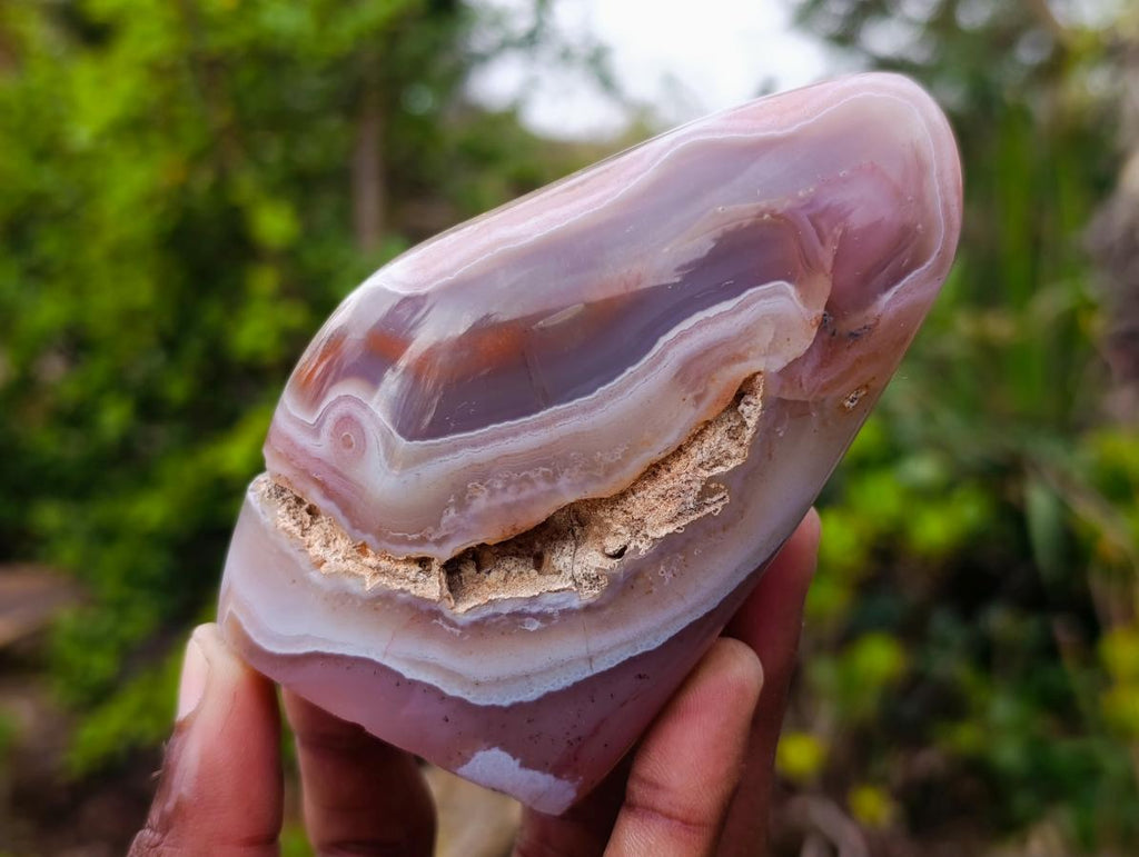 Polished and Natural Red Shashe River Agate Standing Display Pieces x 6 From Shashe River, Zimbabwe - Toprock Gemstones and Minerals 