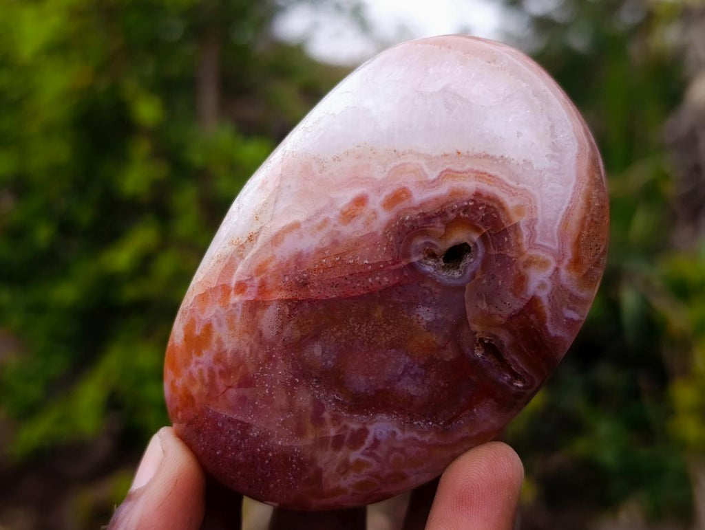 Polished and Natural Red Shashe River Agate Standing Display Pieces x 6 From Shashe River, Zimbabwe - Toprock Gemstones and Minerals 