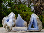 Natural Blue Lace Agate Geode Specimens x 12 From Nsanje, Malawi - Toprock Gemstones and Minerals 