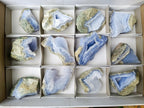 Natural Blue Lace Agate Geode Specimens x 12 From Nsanje, Malawi - Toprock Gemstones and Minerals 