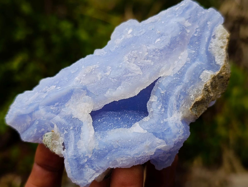 Natural Blue Lace Agate Geode Specimens x 12 From Nsanje, Malawi - Toprock Gemstones and Minerals 