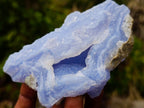 Natural Blue Lace Agate Geode Specimens x 12 From Nsanje, Malawi - Toprock Gemstones and Minerals 