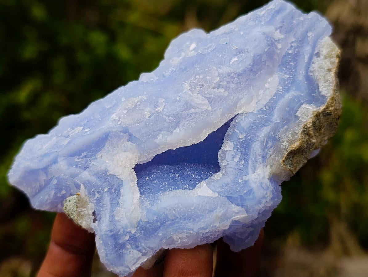Natural Blue Lace Agate Geode Specimens x 12 From Nsanje, Malawi - Toprock Gemstones and Minerals 