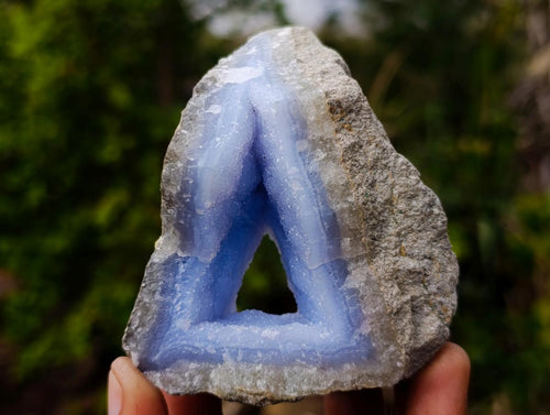 Natural Blue Lace Agate Geode Specimens x 12 From Nsanje, Malawi - Toprock Gemstones and Minerals 