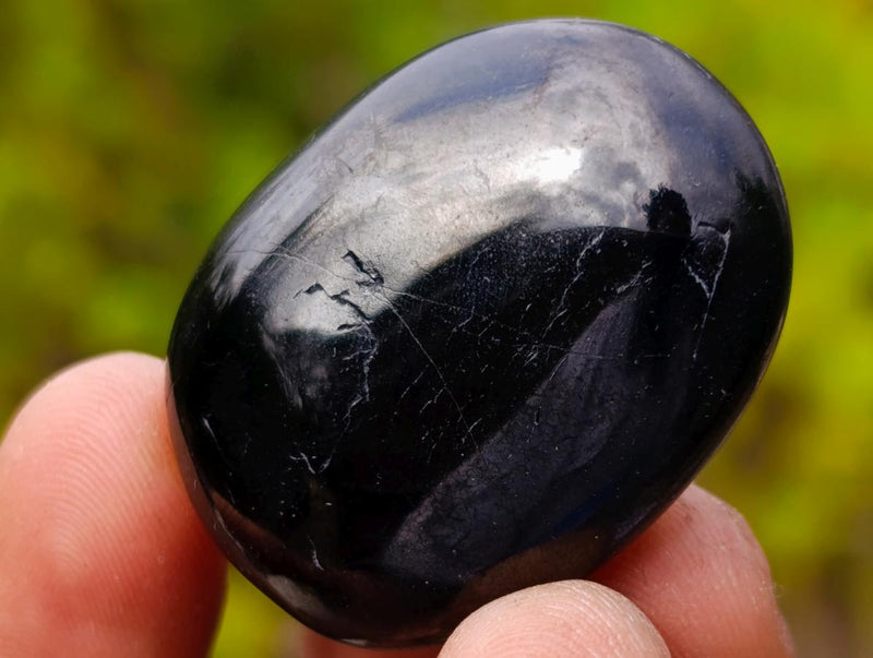 Polished Mini Black Tourmaline Jewellery Galets x 70 From Madagascar - Toprock Gemstones and Minerals 