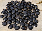 Polished Mini Black Tourmaline Jewellery Galets x 70 From Madagascar - Toprock Gemstones and Minerals 