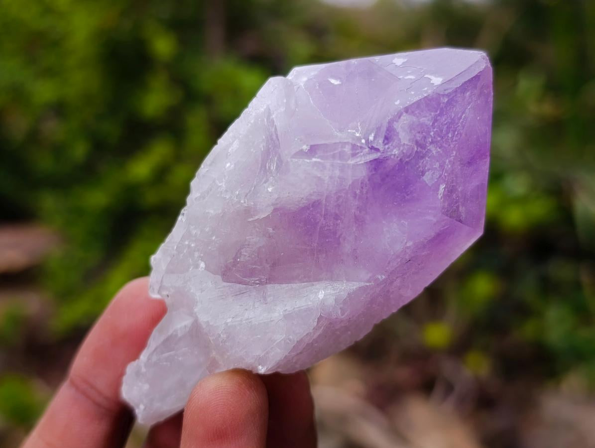 Natural Jacaranda Amethyst Single Crystals x 24 From Mumbwa, Zambia - Toprock Gemstones and Minerals 