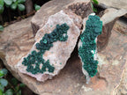 Natural Ball Malachite Specimens with Quartz on Dolomite Matrix x 1 From Mindingi Mine, Kambove, Congo - Toprock Gemstones and Minerals 