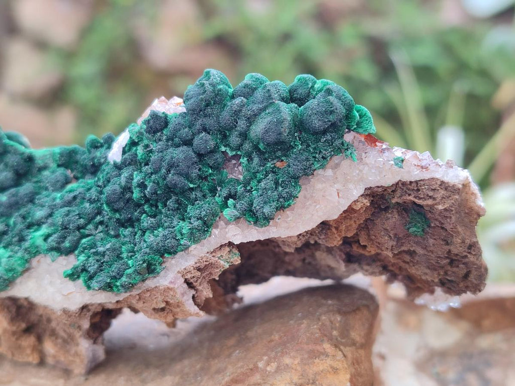 Natural Ball Malachite Specimens with Quartz on Dolomite Matrix x 1 From Mindingi Mine, Kambove, Congo - Toprock Gemstones and Minerals 