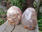 Polished and Natural Flower Agate Standing Display Pieces x 3 From Antsahalova, Madagascar - Toprock Gemstones and Minerals 
