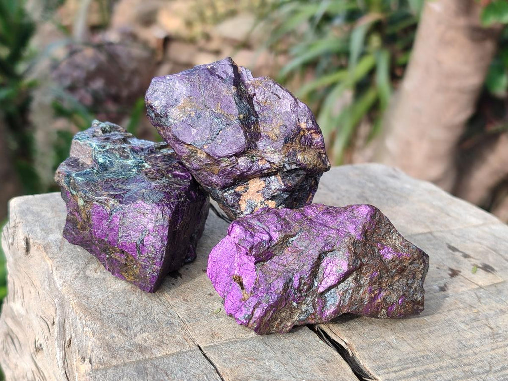 Natural Metallic Cobbed Purpurite Specimens x 12 From Erongo, Namibia - Toprock Gemstones and Minerals 