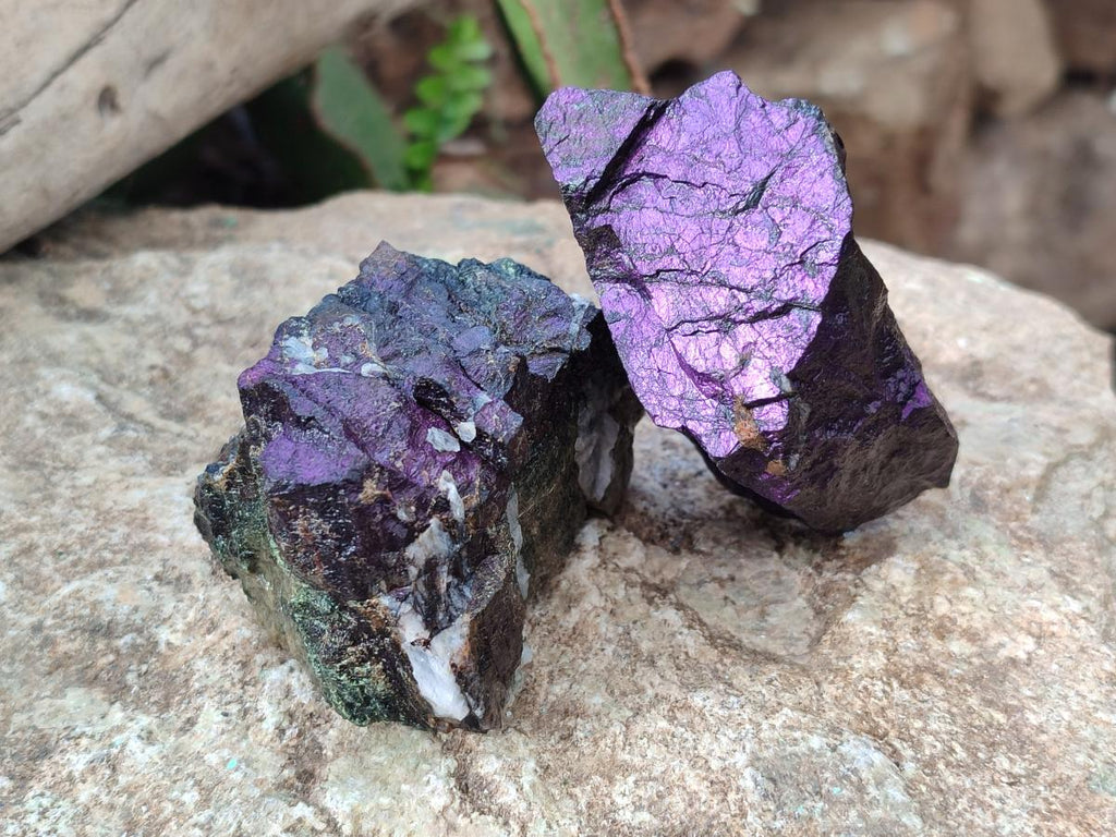 Natural Metallic Cobbed Purpurite Specimens x 12 From Erongo, Namibia - Toprock Gemstones and Minerals 