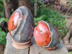 Polished One Side Polychrome Jasper Nodules x 3 From Androka, Madagascar - Toprock Gemstones and Minerals 