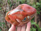 Polished One Side Polychrome Jasper Nodules x 3 From Androka, Madagascar - Toprock Gemstones and Minerals 