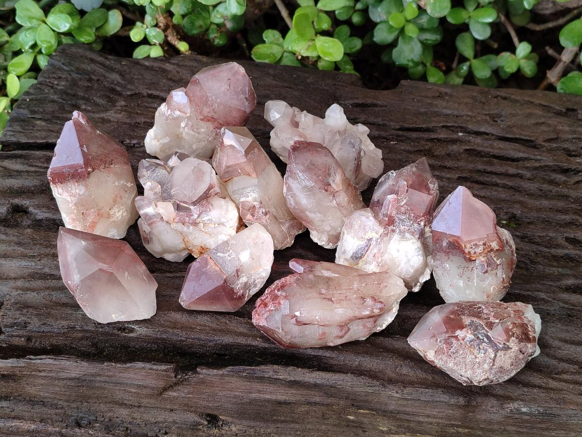 Natural Red Hematoid Quartz Crystals x 12 From Karoi, Zimbabwe - Toprock Gemstones and Minerals 