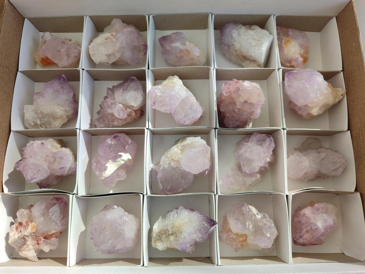 Natural Spirit Amethyst Crystals x 20 From Boekenhouthoek, South Africa - Toprock Gemstones and Minerals 