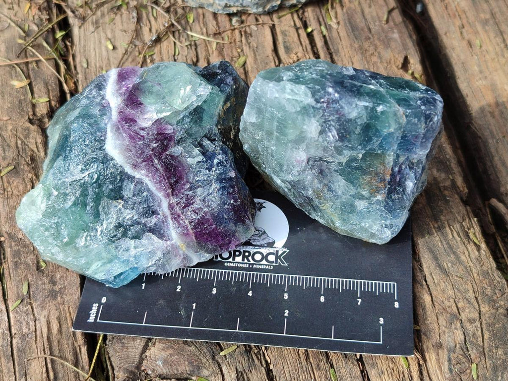 Natural Watermelon Fluorite Cobbed Specimens x 24 From Uis, Namibia - Toprock Gemstones and Minerals 
