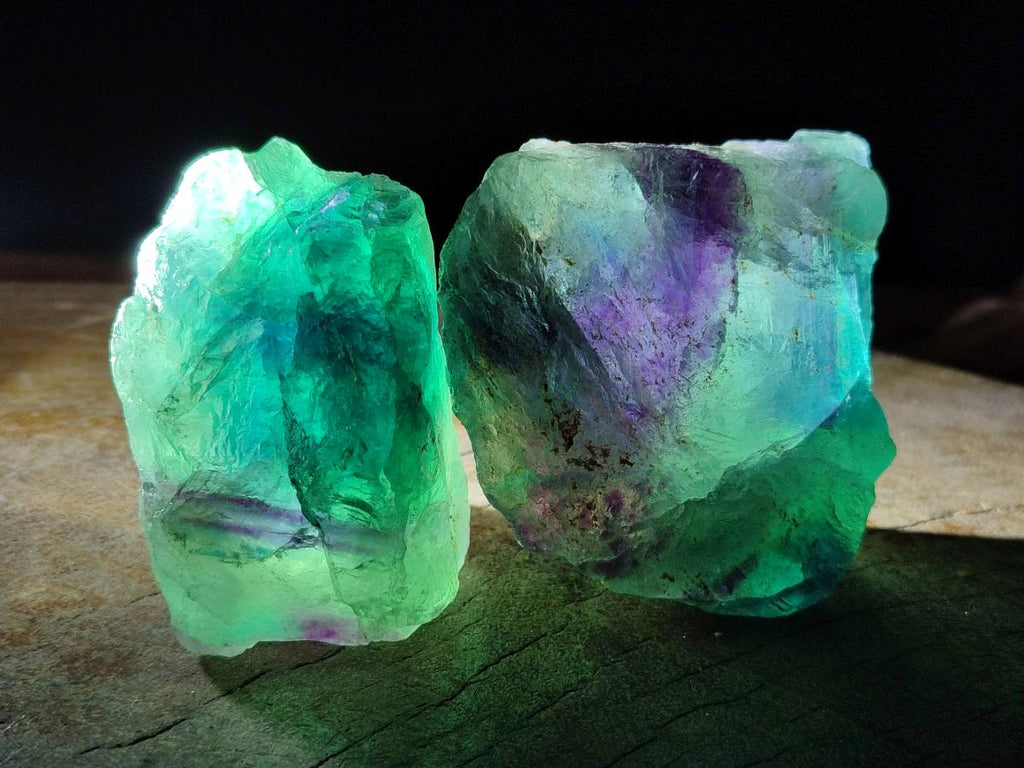 Natural Watermelon Fluorite Cobbed Specimens x 24 From Uis, Namibia - Toprock Gemstones and Minerals 