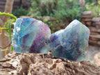 Natural Watermelon Fluorite Cobbed Specimens x 24 From Uis, Namibia - Toprock Gemstones and Minerals 